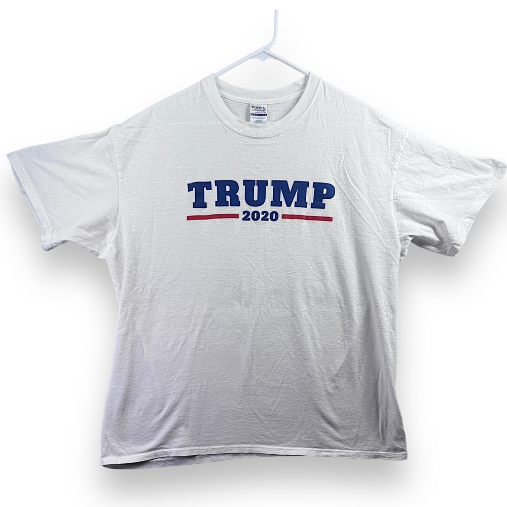 TRUMP‎ 2020 Souvenir T Shirt Men's 2XL Port & Company Made In USA Patriotic MAGA